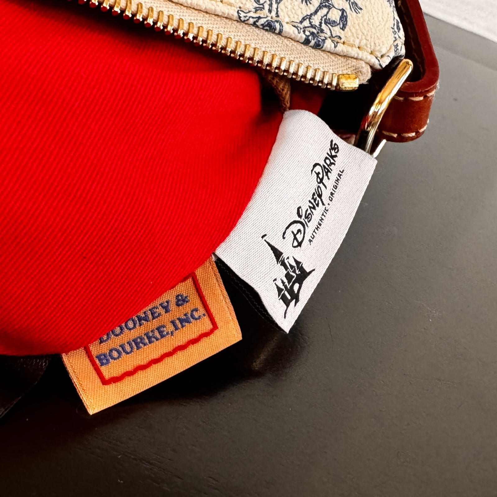 Disney World X Dooney & Bourke Blue White Toile Satchel **XBODY STRAP MISSING**