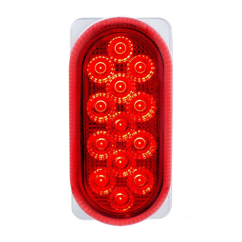 Double Face Mirror Light Bracket with 13 LED Dual Function Lights - Amber & Red