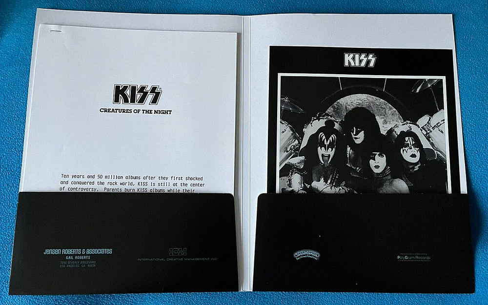 KISS Creatures Of The Night 2022 40th Anniv. Deluxe Box Set Press Kit Folder Ace
