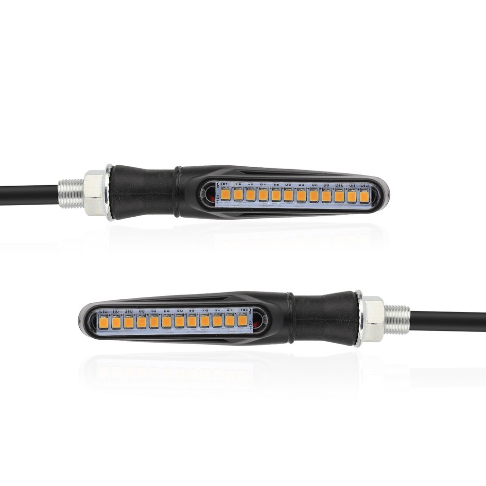4PCS Flowing Motorcycle LED Turn Signals Light Indicator Blinker Tail Lights
