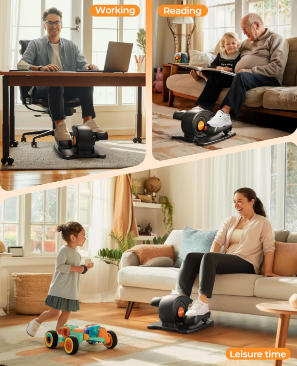 Elíptica eléctrica bajo escritorio para mayores, mando y 10 velocidades, Nuevo