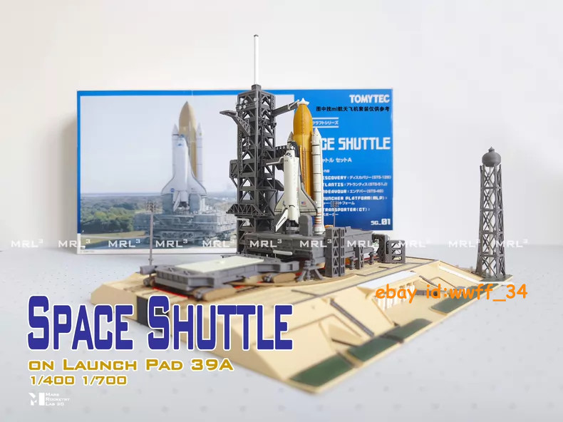 1/400 39A Space Shuttle Launch Site 3D Printed Painted Model Finished
