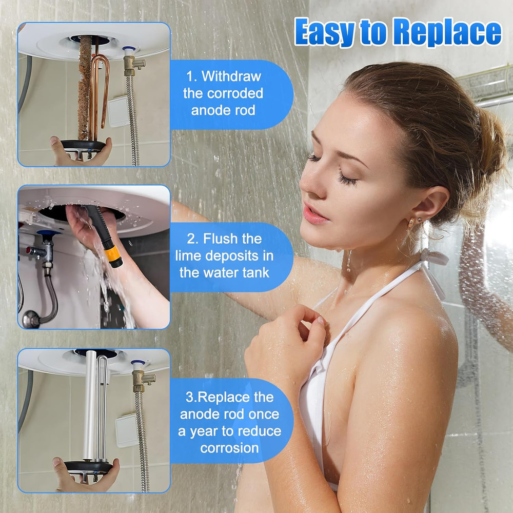 5 Pieces RV Water Heater Elements Include 2 Anode Rod 1 Electric Heater Element