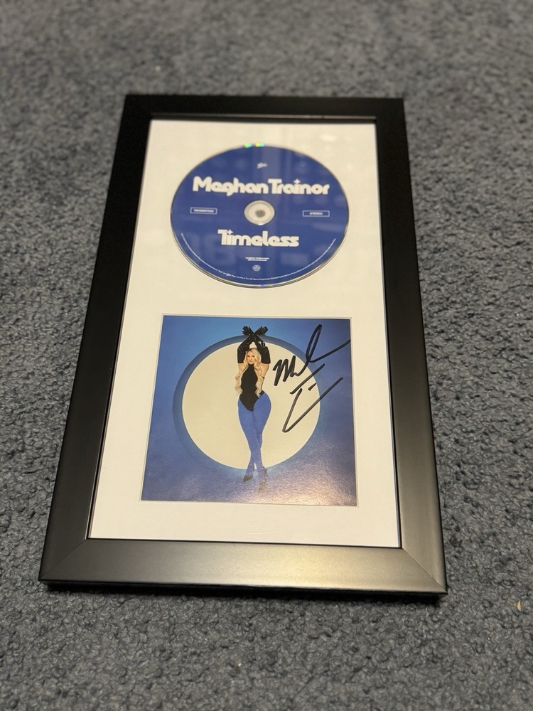 MEGHAN TRAINOR AUTOGRAPHED TIMELESS CD *****FRAMED & MATTED******