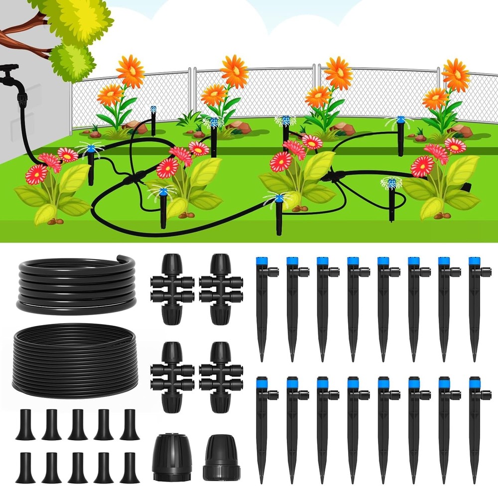 MIXC Drip Irrigation System,Quick Connector Garden Watering System Automatic Spr