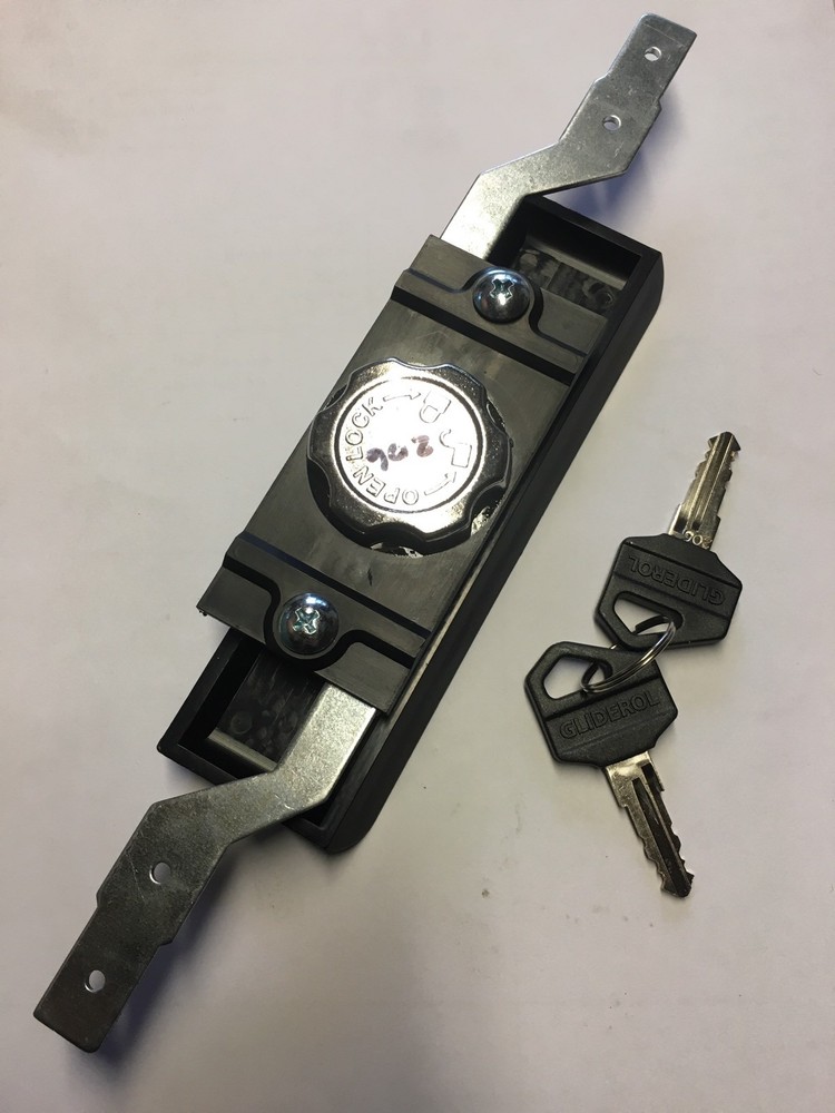 GLIDEROL Garage Roller Door Lock Handle with 2 Keys - Glider Roll New Version 5"