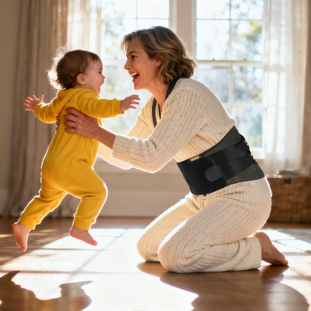 Copper Back Brace for Lower Back Pain with Composite Support Technology for H...