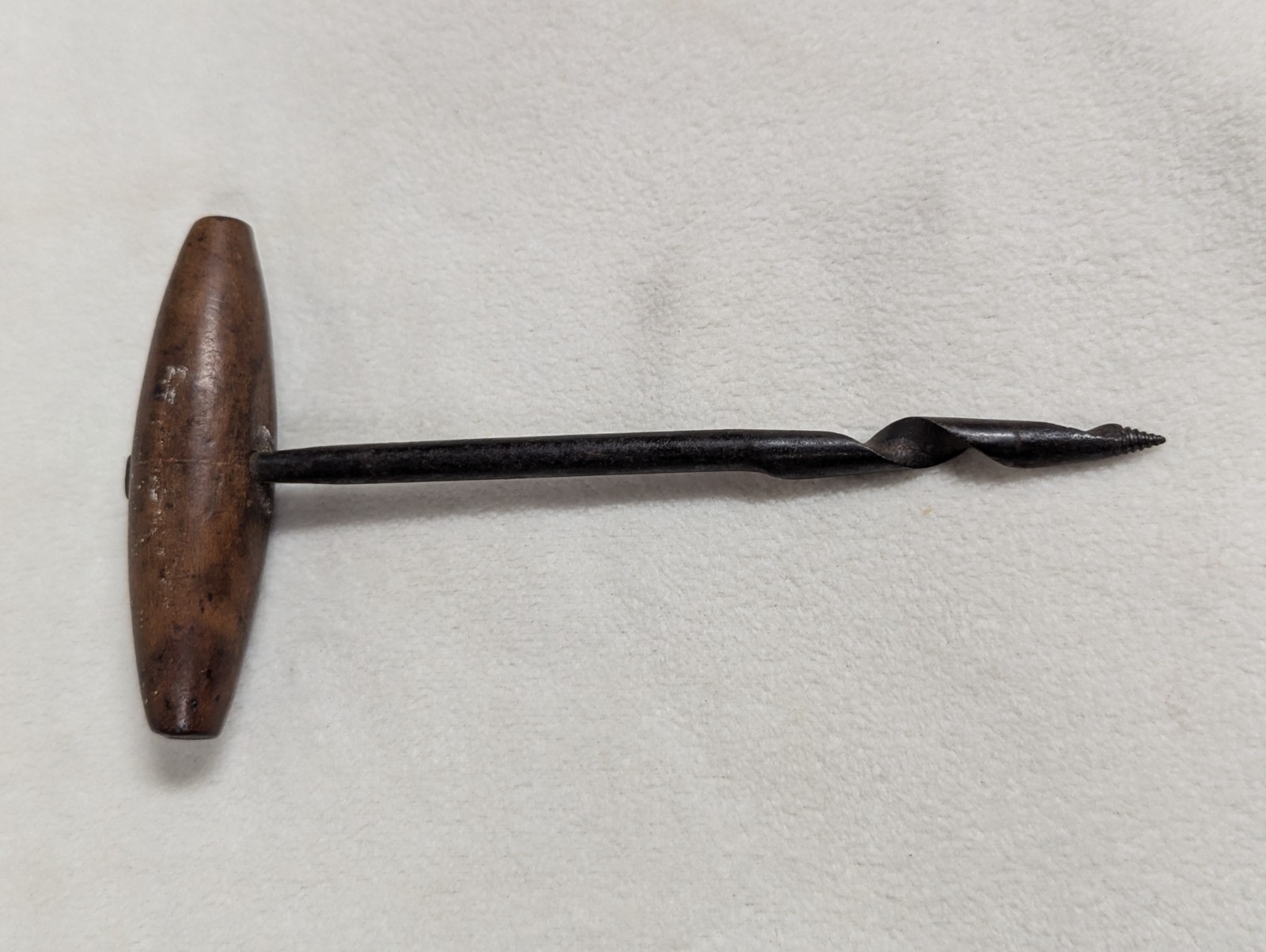 Antique Hand Gimlet Auger Drill Civil War Era Artillery Cannon Tool Metal Wood