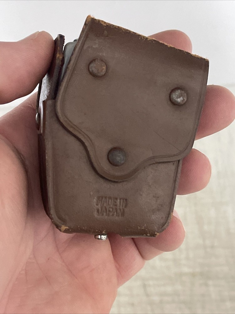 Untested-Vintage Coronet B Light Meter With Booster Attachment With Leather Case