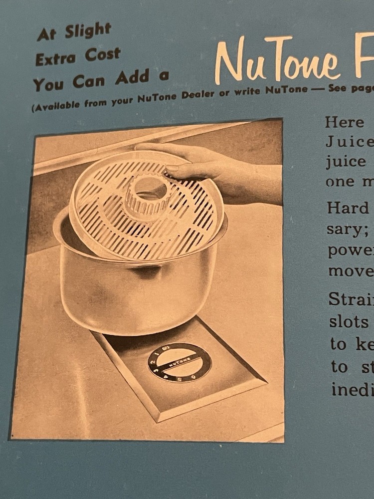 NuTone Fruit Juicer Strainer ONLY #57 VTG Older Model With Slots Keep Pulp Nice!
