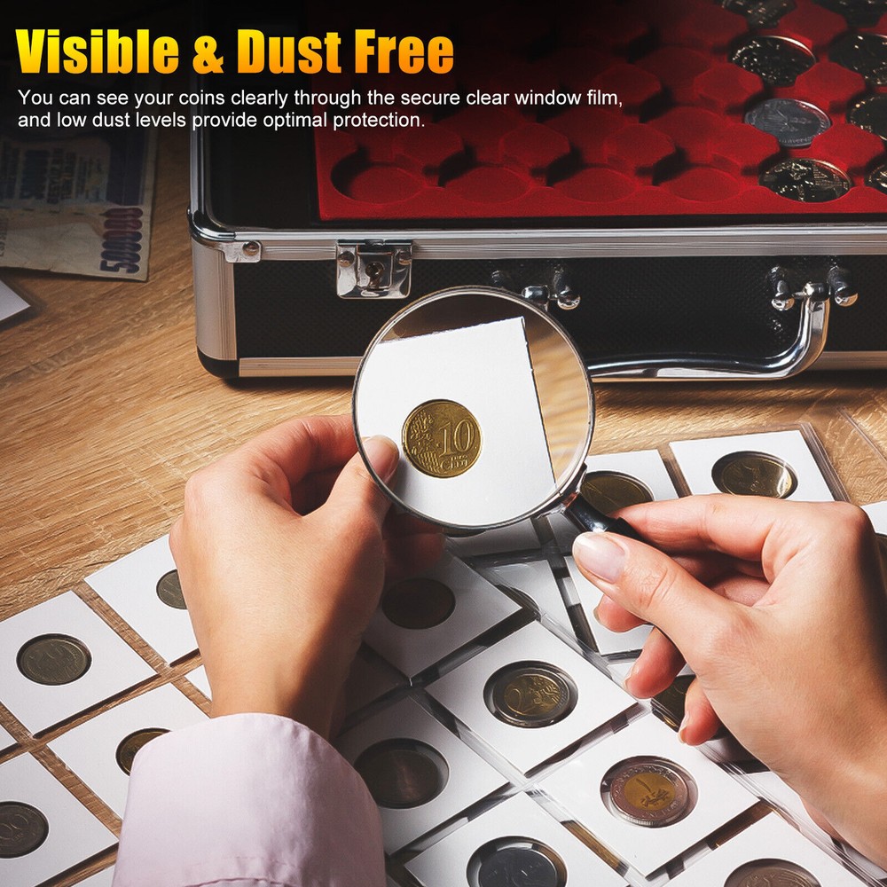 CoinConnoisseurKit 200Pc Assorted Sizes Cardboard flips