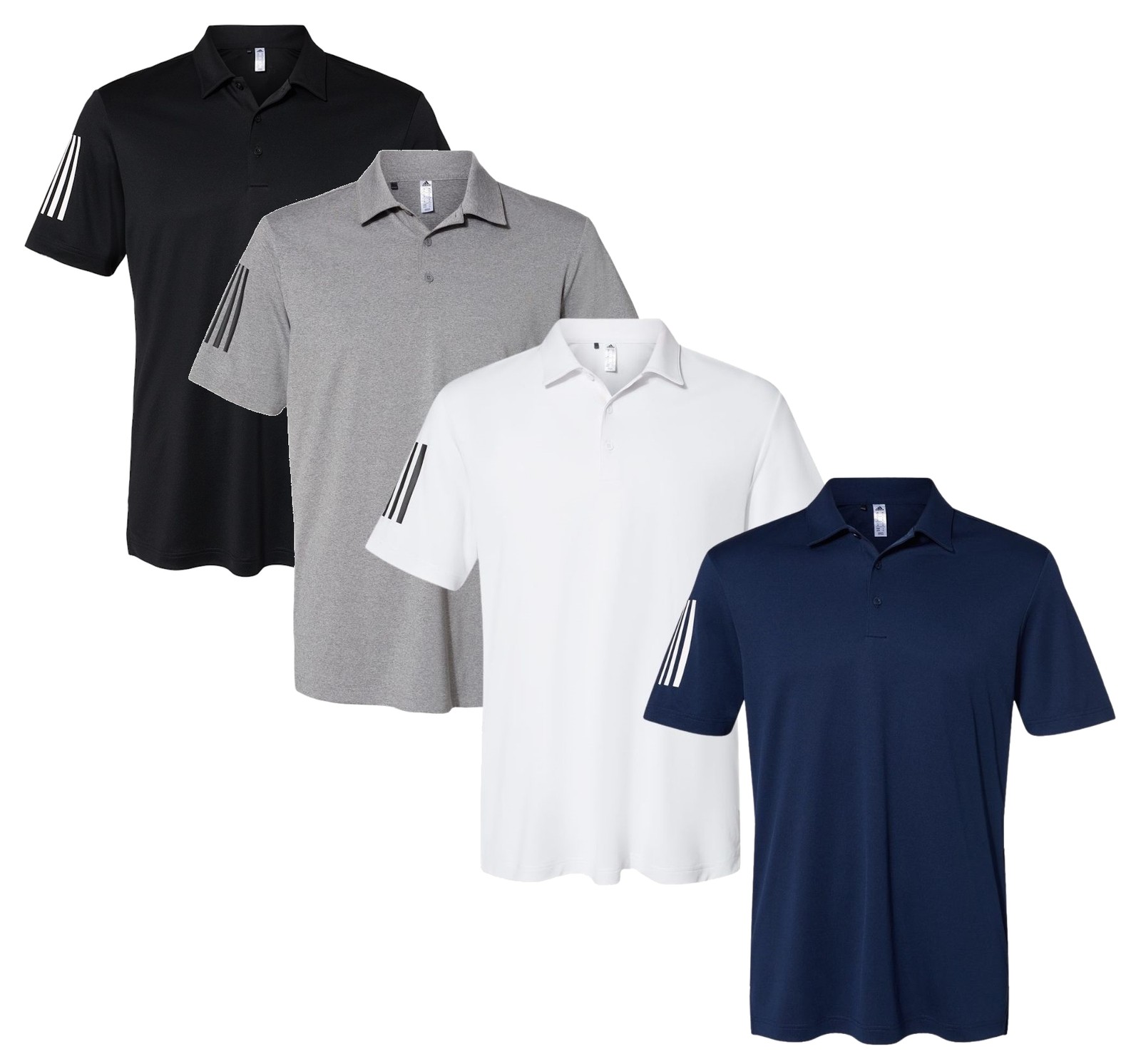 Adidas Mens Floating 3-Stripes Polo Sport Shirt - A480 - New