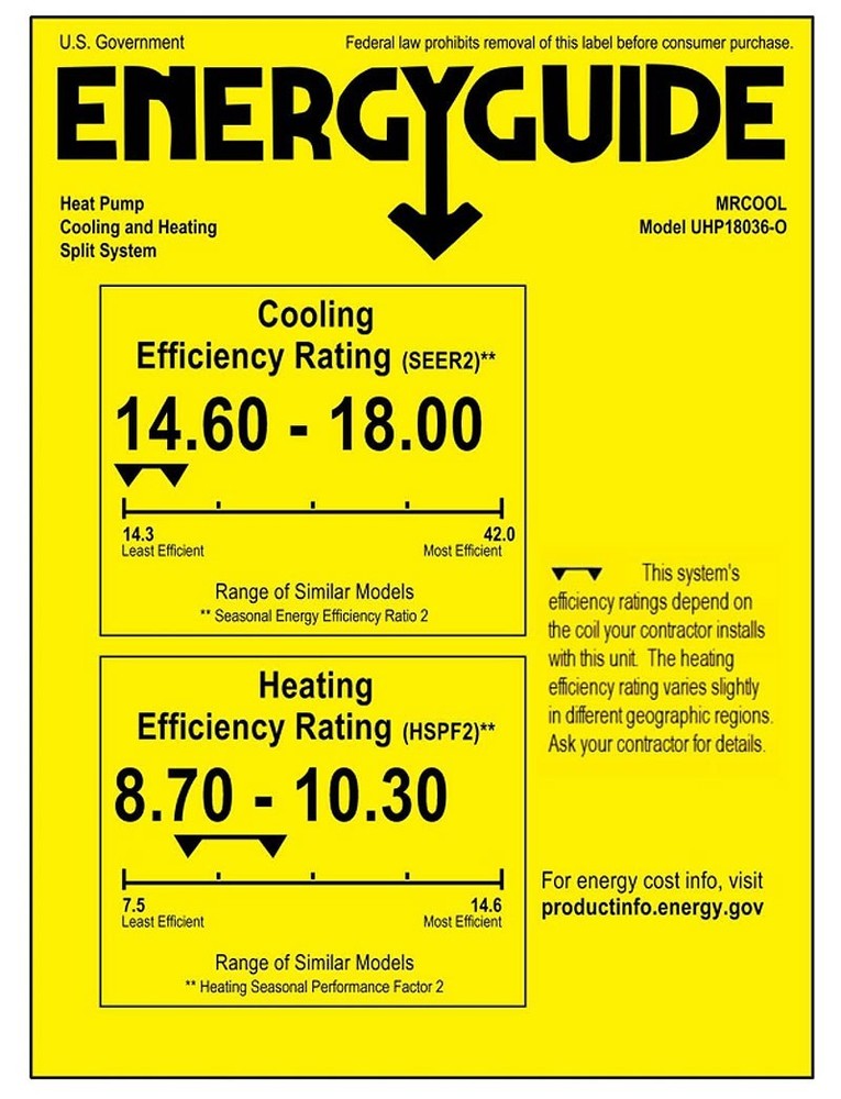MRCOOL Universal Central Heat Pump Split System 5 Ton SEER 17.5 Multipositioning