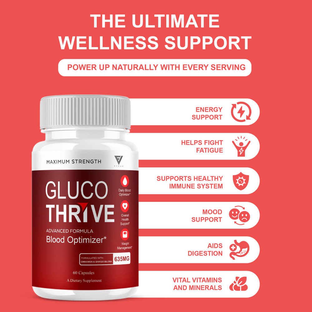 Gluco Thrive Capsules, Gluco Thrive Advanced Formula (60 Capsules)