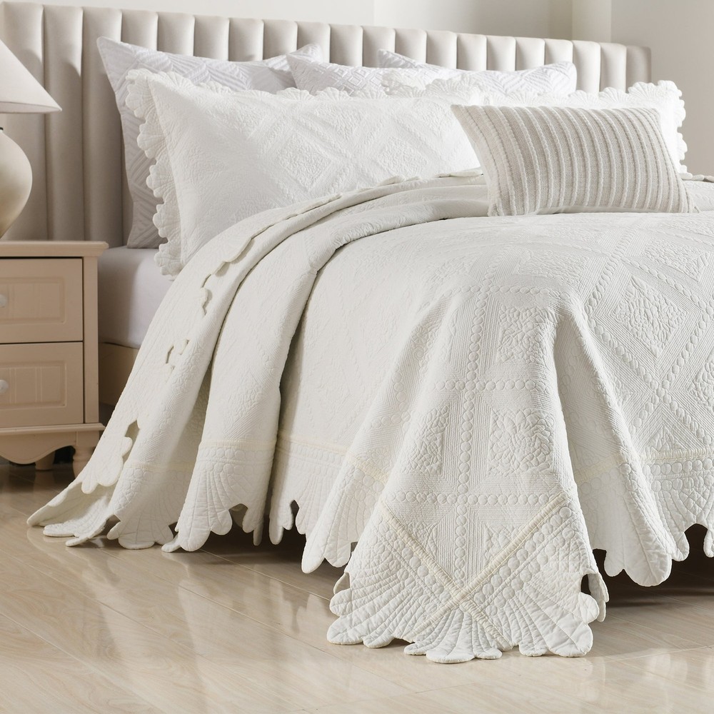 3 Pcs 100% Cotton Oversized Quilt Bedspread Set