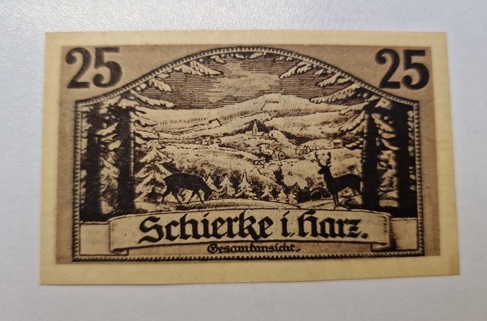25 Pfennig 1921 Excellent Condition Old BANKNOTE Germany