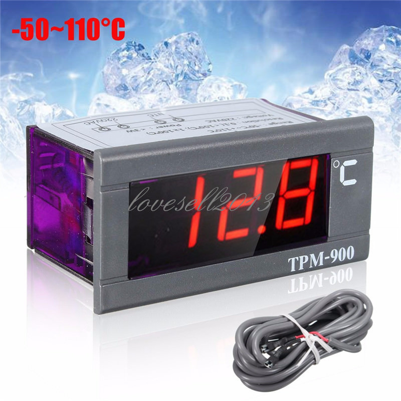 NEW TPM-900 220V Digital Temperature Controller LED Panel Meter with Sensor S