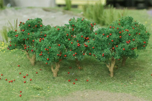 MP SCENERY 6 Apple Trees HO Scale Architectural Fruit Trees Railroad Layouts
