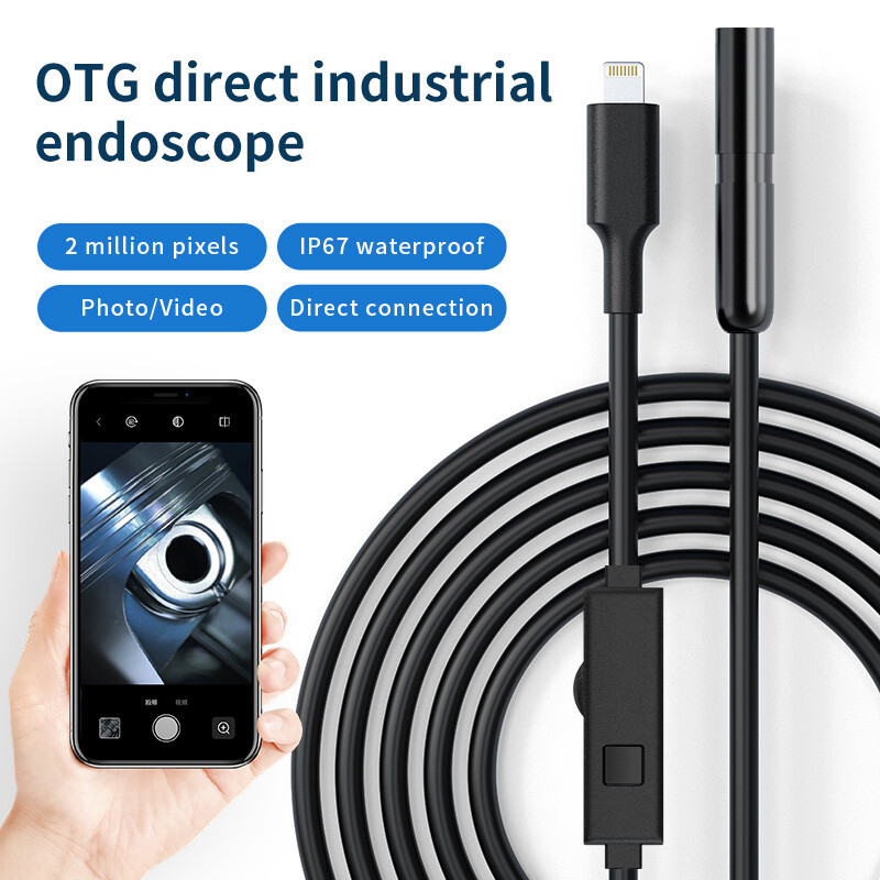 New Endoscope Camera with Light 1920P HD Borescope Camera 9.9FT Cable with 8 LED