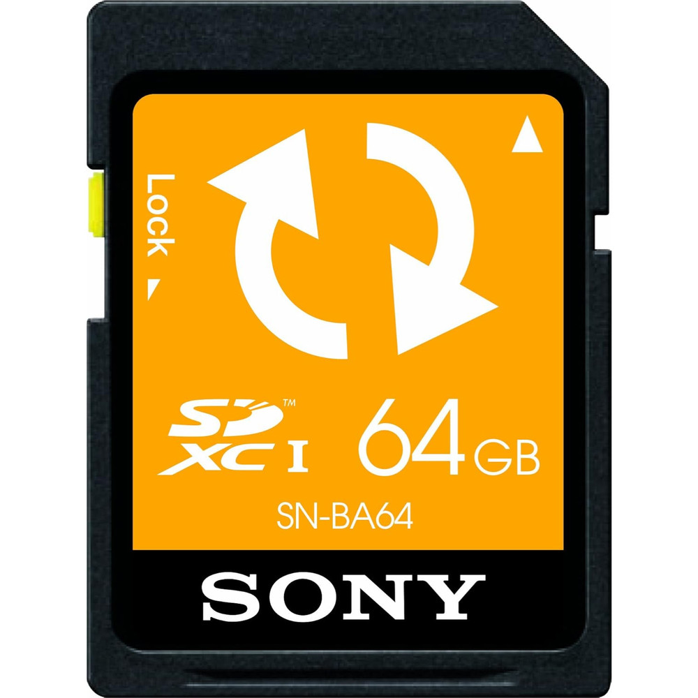 Sony SN-BA64 64GB Back Up SD Card with Automatic Backup, Black