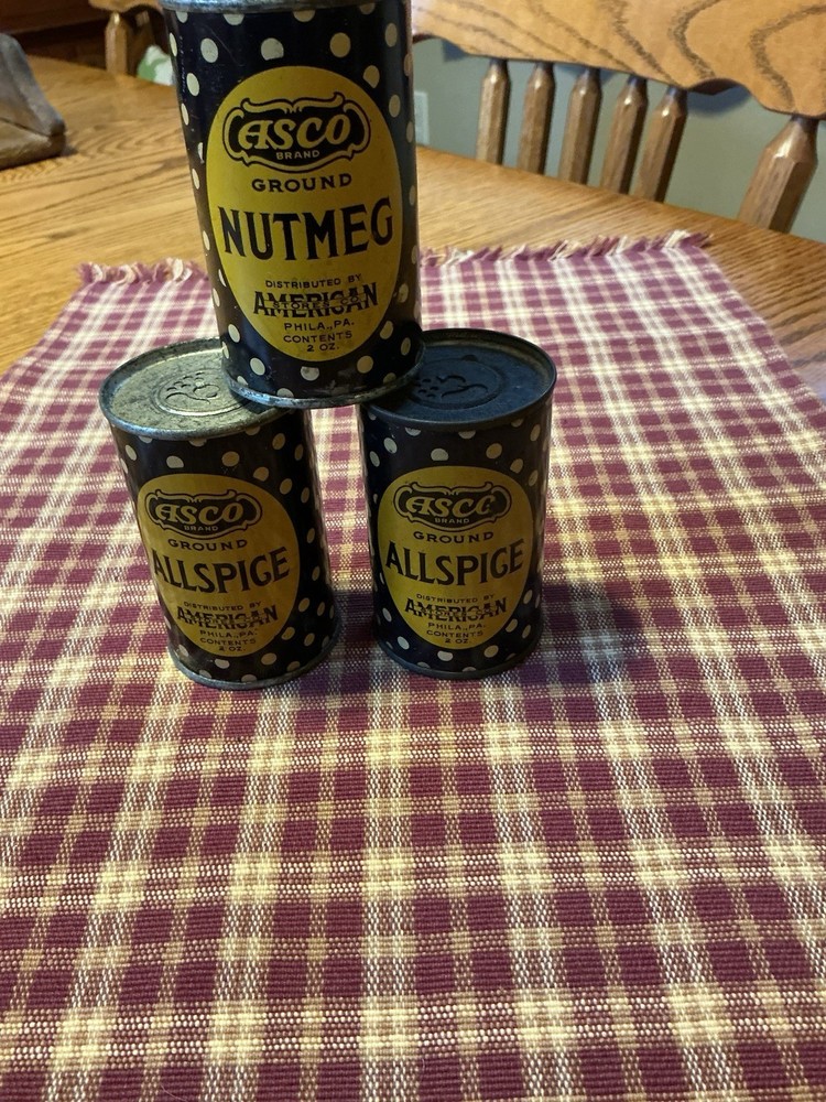 Asco Allspice And Nutmeg Spice Tins