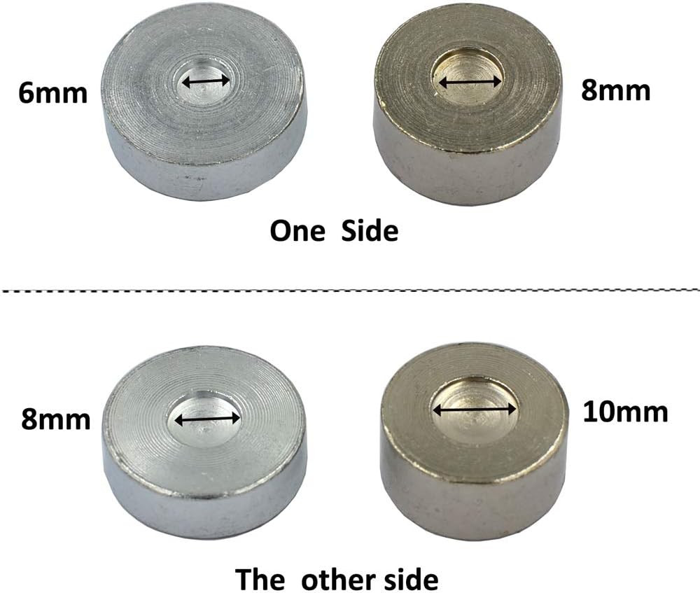 7 Pcs Metal Domed Rivet Fixing Setting Tool Spike Rivets Setter