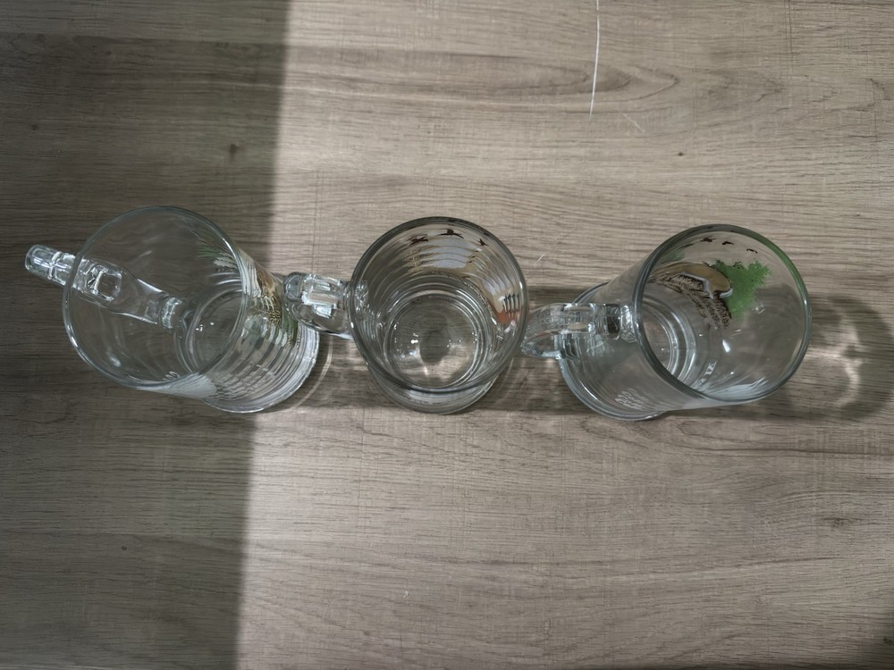 Old Style Collection Glass Cups -good Condition