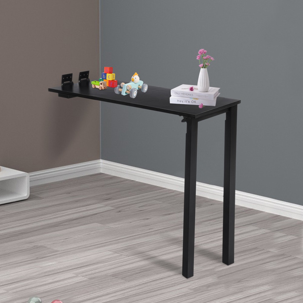 Space Saving Heavy Duty Solid Wood Wall Mounted Folding Dining Table 132.28lbs