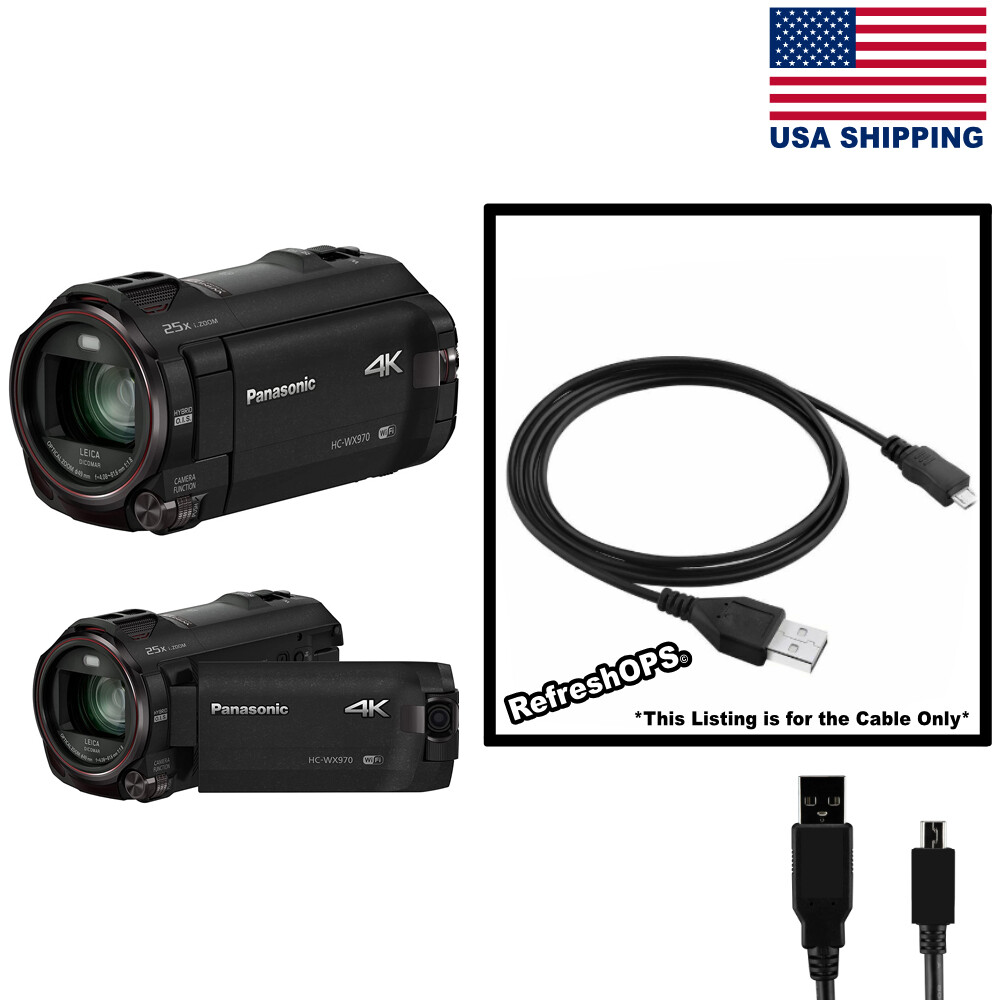 Panasonic HC-WX970K Camcorder Video Camera USB Cable Transfer Cord Replacement