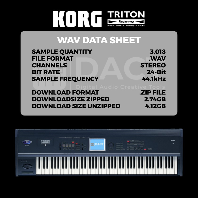 Korg Triton Extreme Synthesizer Sample Library - Instant Access