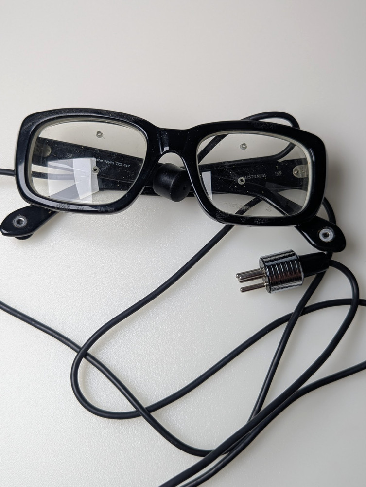 Vintage electro-oculography (EOG) / biofeedback glasses