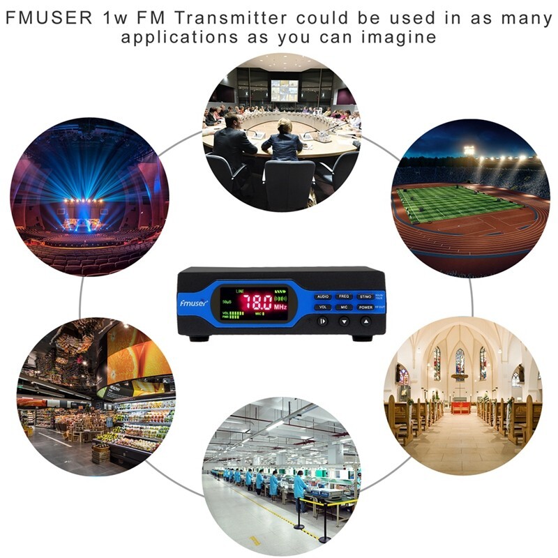 FMUSER 1W pll wireless FM Transmitter stereo Upgraded 1 watt FM radio broadcast