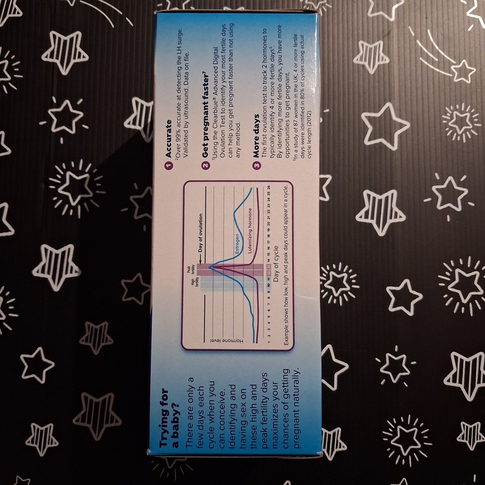 Clearblue Advanced Digital Ovulation Test Kit 30 Ovulation +Two Pregnancy Tests