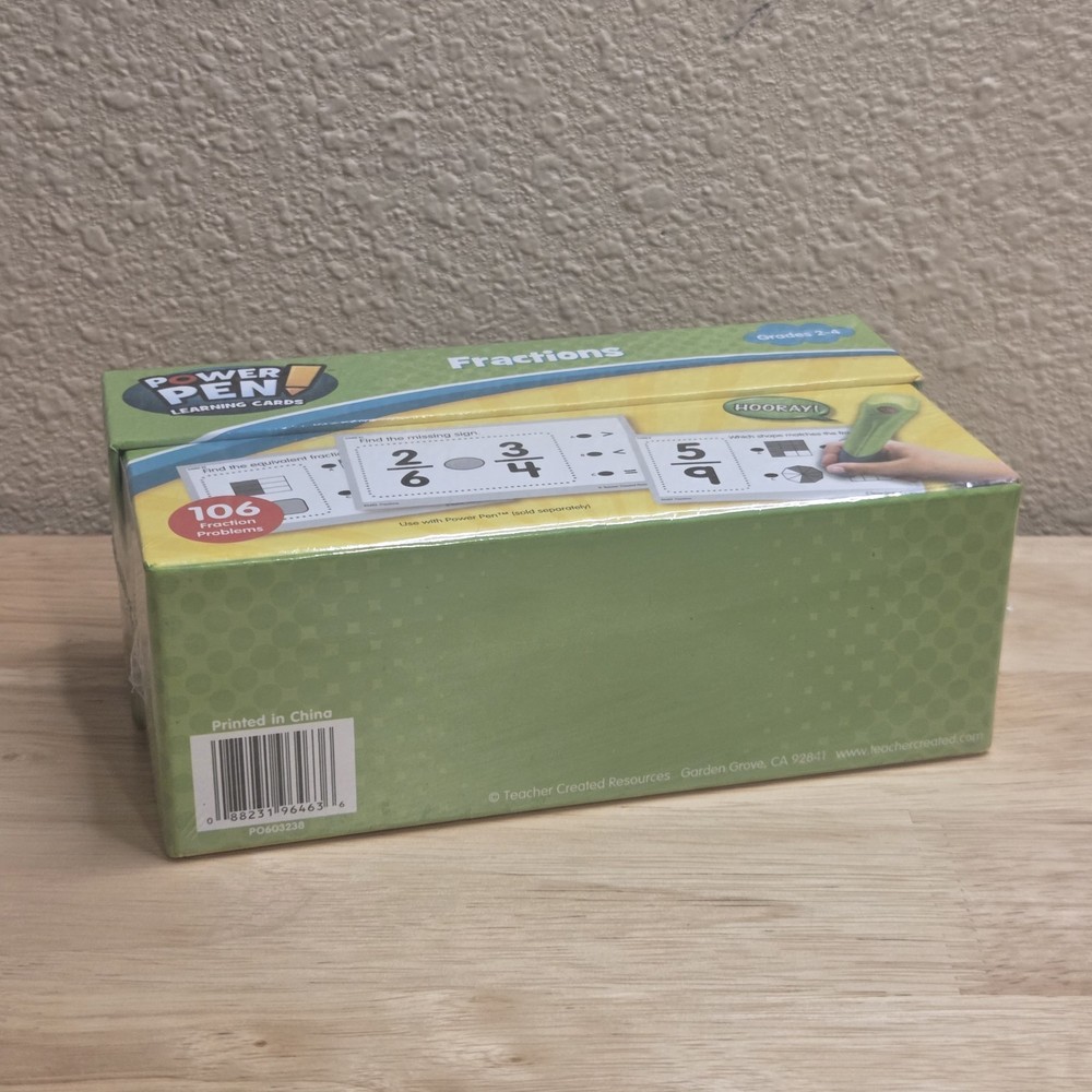 Power Pen Learning Cards: Math Fractions (Grades 2-4) NEW