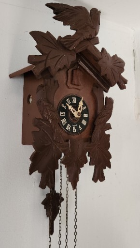 Vintage West Germany Cuckoo Clock Storage In Box Long***Needs Adjusting it stops