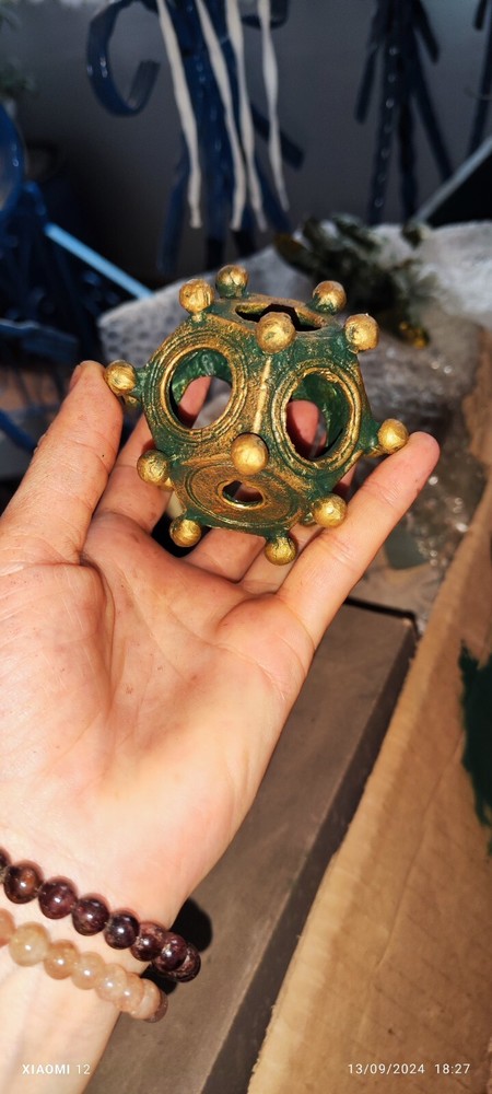 Roman Dodecahedron Replica Metal Version (6cm)