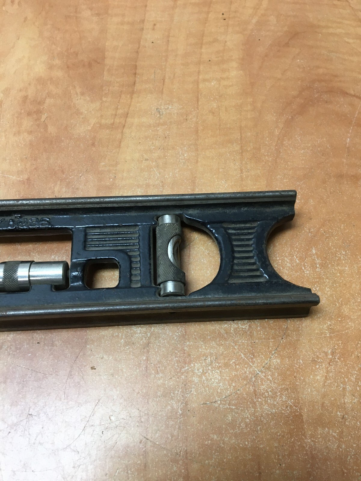 Stanley No. 36 Cast Iron Level 12" Long 3 Vials Vintage