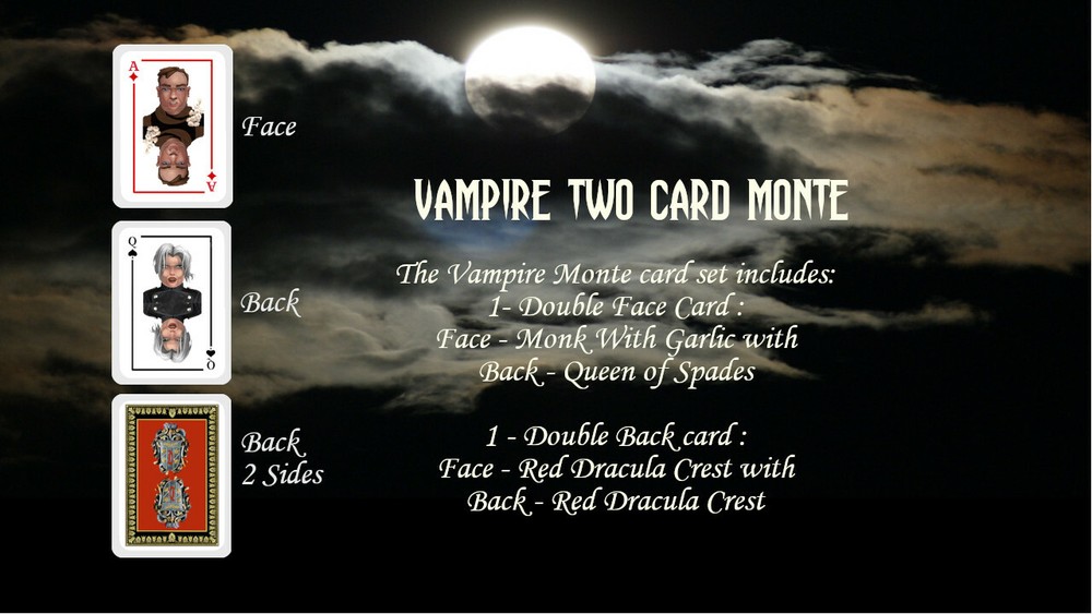 VAMPIRE TWO CARD MONTE WITH STEP BY STEP INSTRUCTIONS ON DISK