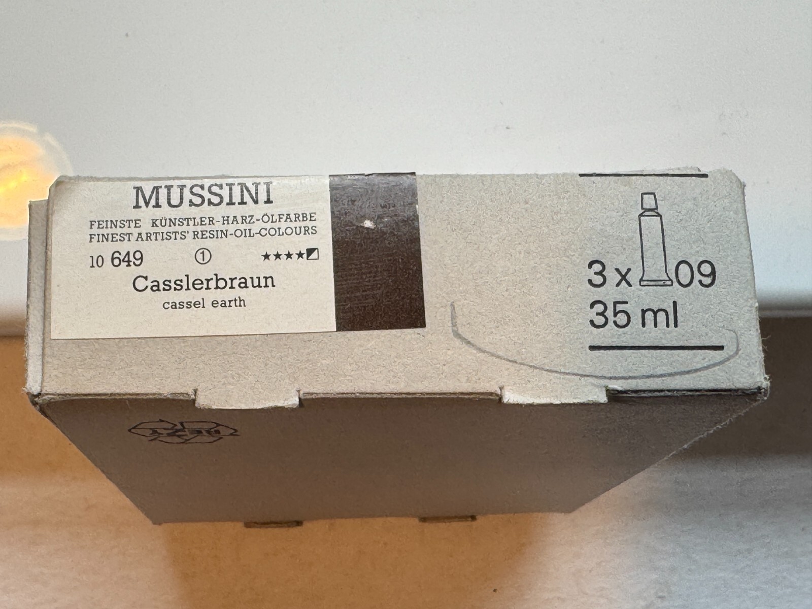 Schmincke Mussini Oil Paint - No. 649 Cassel Earth - 3 Pack NOS 35ml