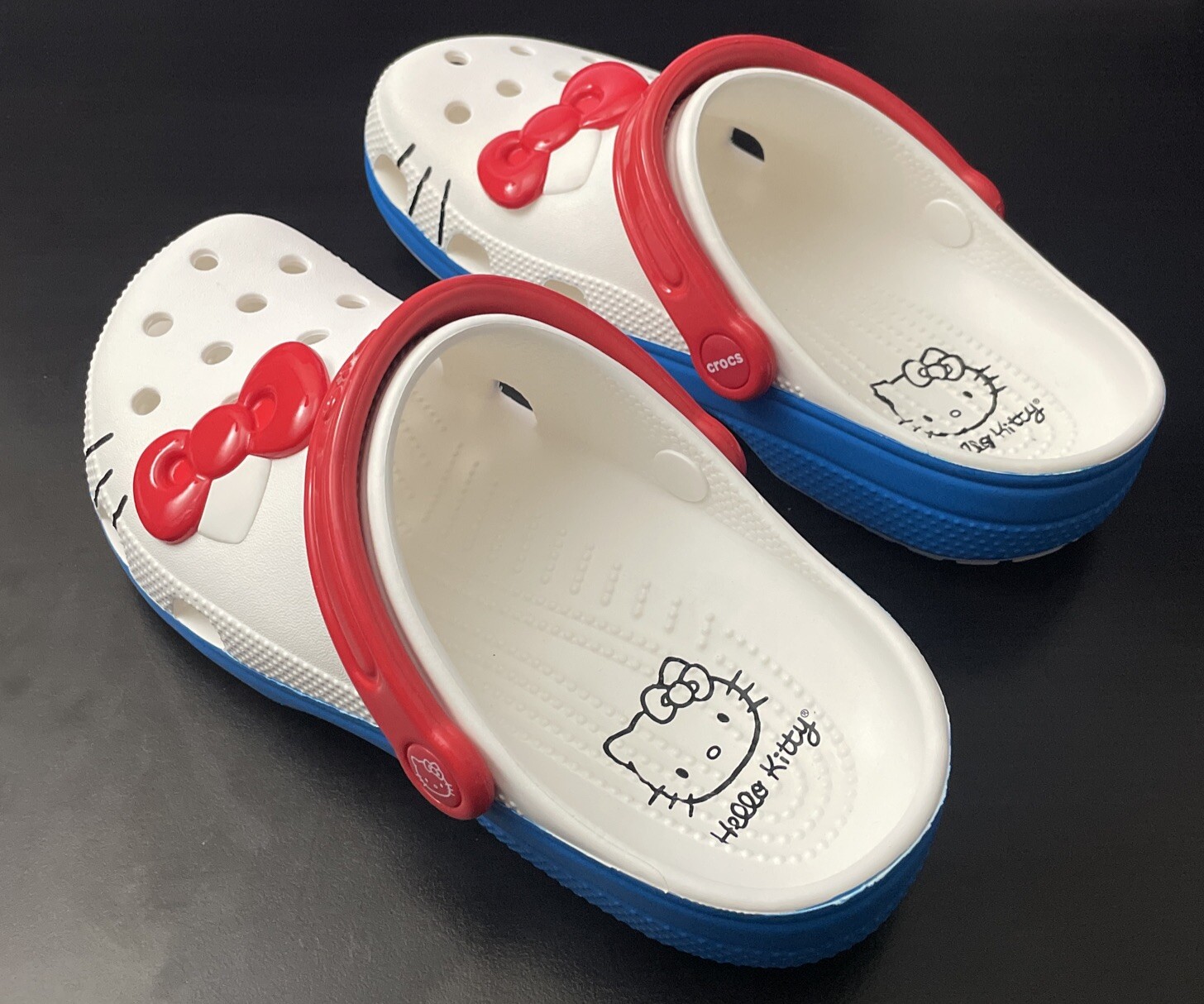 Crocs Unisex Adult Classic Hello Kitty White, Women Sizes 9, 10, 11, 12, Men 13