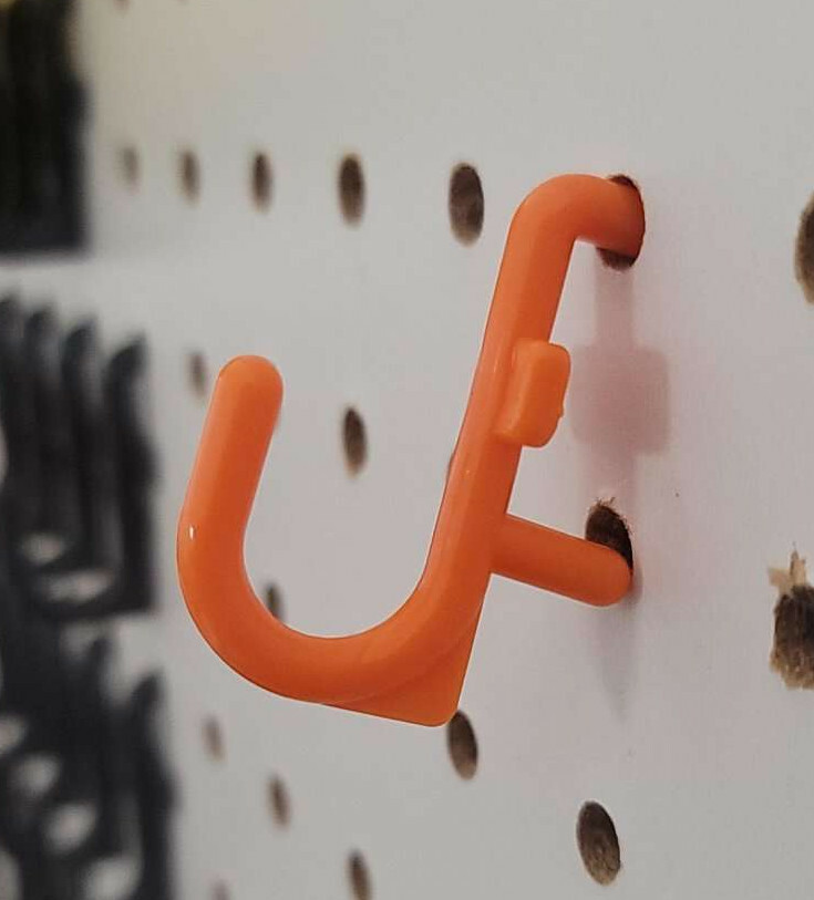 Plastic Orange J Hook Peg Board Hook Kit Tool Storage Craft Hooks Pick A Pack