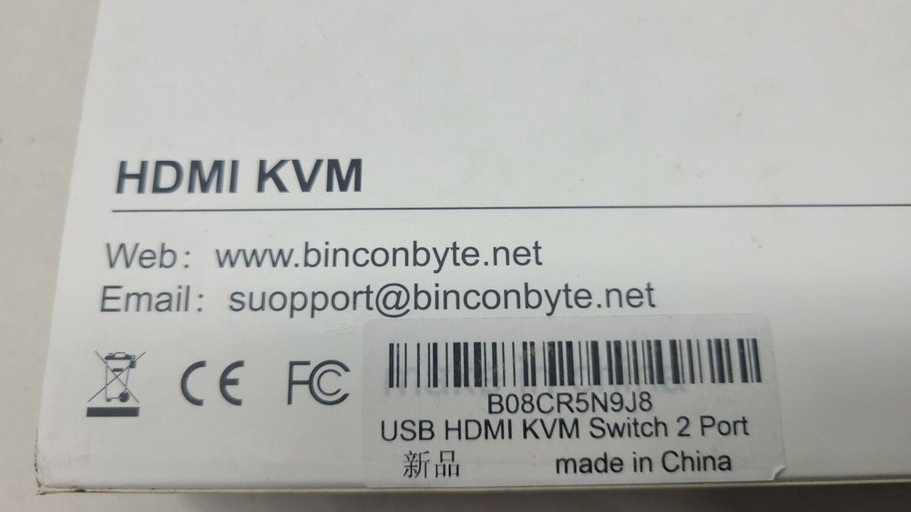 BICONBYTE 4K HDMI 3 USB KVM SWITCH 2X1. NEW