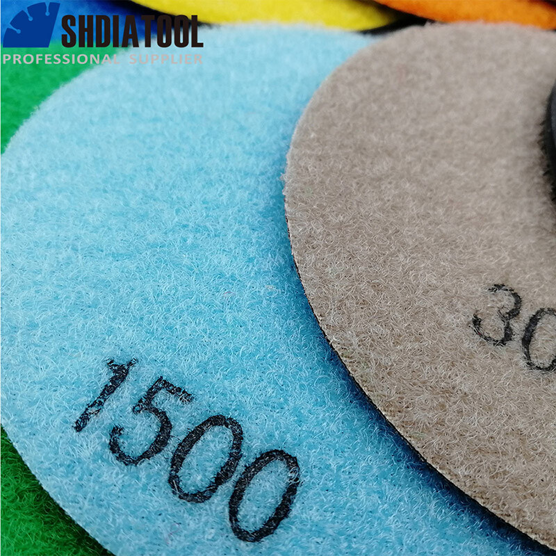 4" Diamond Polishing Pads Granite Marble Tile Sanding Discs 5/8-11 Backer x