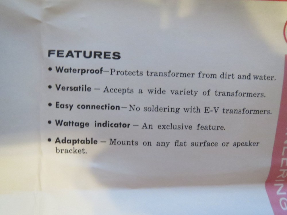 Electro-Voice Transformer Housing TH EV NOS