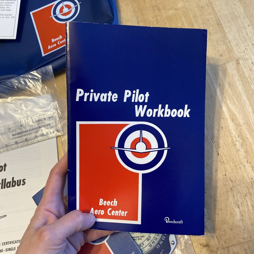 Beechcraft Beech Aero Center Private pilot Training kit, Manual, Workbook & Bag