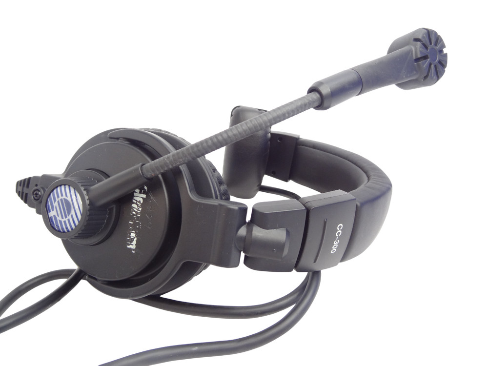 Clear-Com CC-300 Single-Ear Intercom Mic Headset with 4-Pin XLR Connector