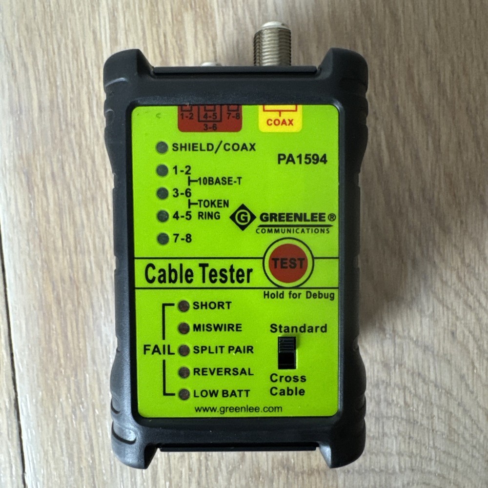 Network and AV Cable Tester Type Network CA For Greenlee Communications