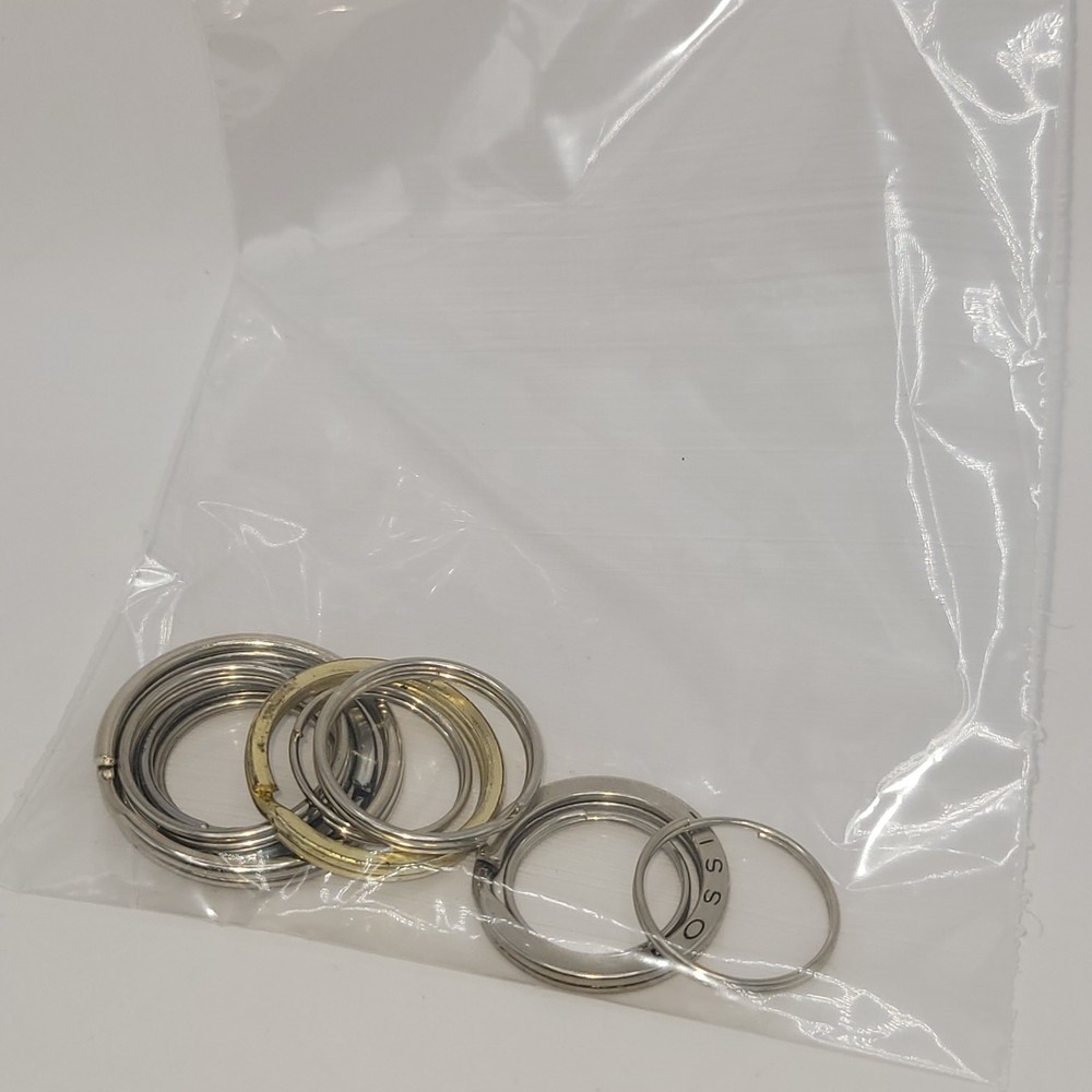 11 Piece Split Ring Variety Pack - Various Sizes - keychains or crafts