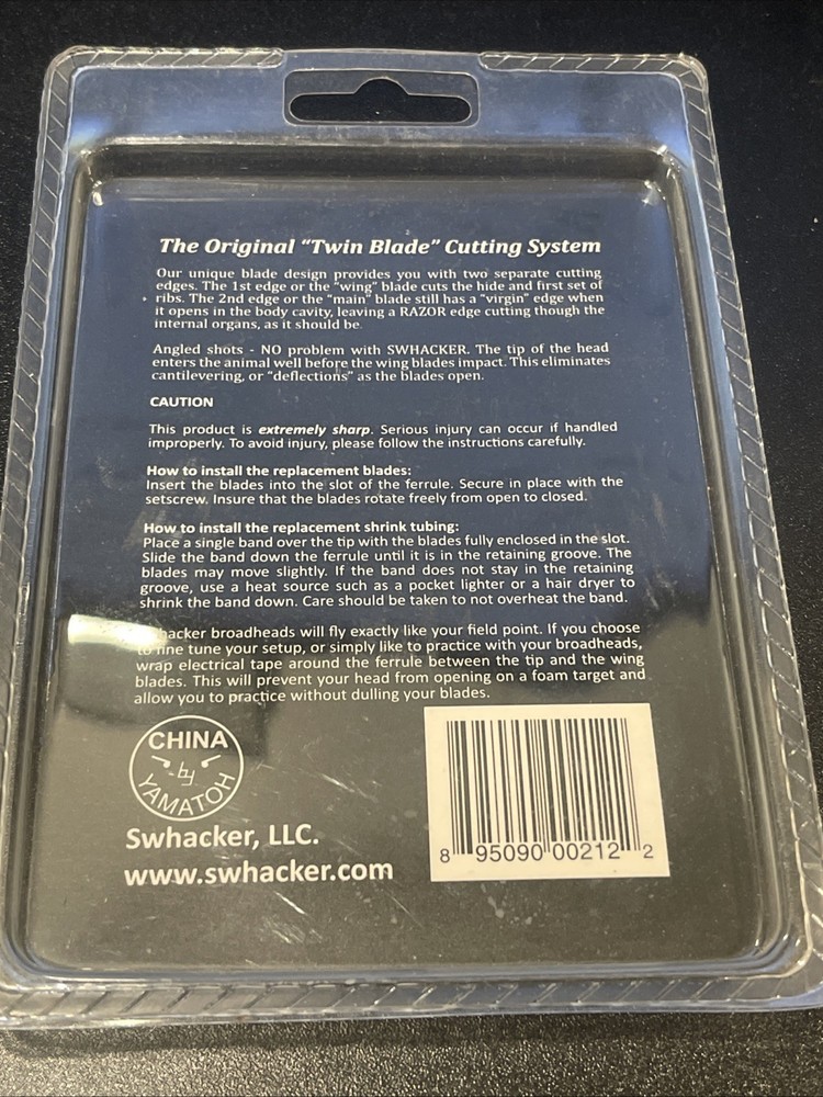 Swhacker 100 Grain Blade Sets- 6 Replacement Blades