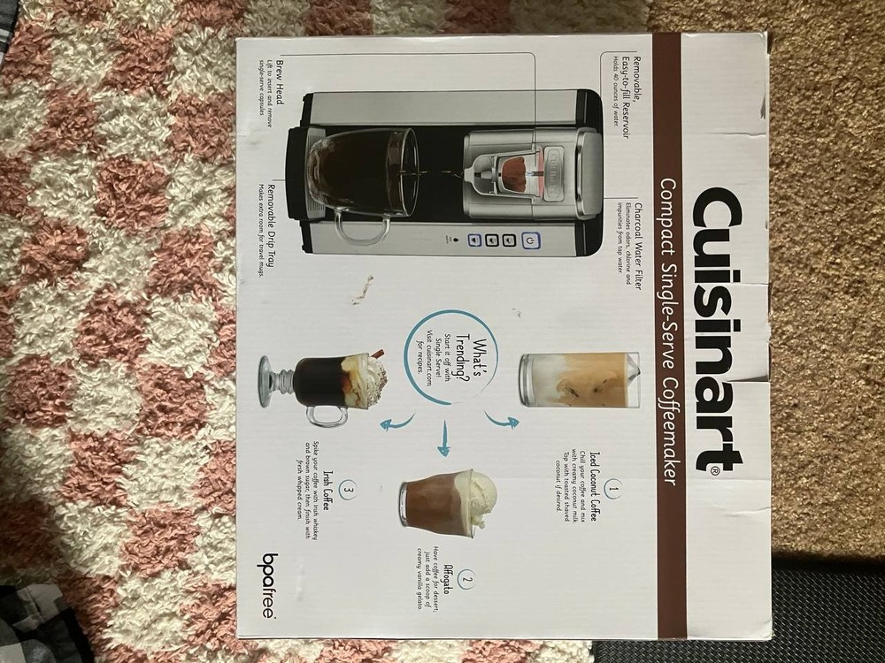 Cuisinart Premium Single Serve Coffee Maker Model SS-5 Black And Silver Compact
